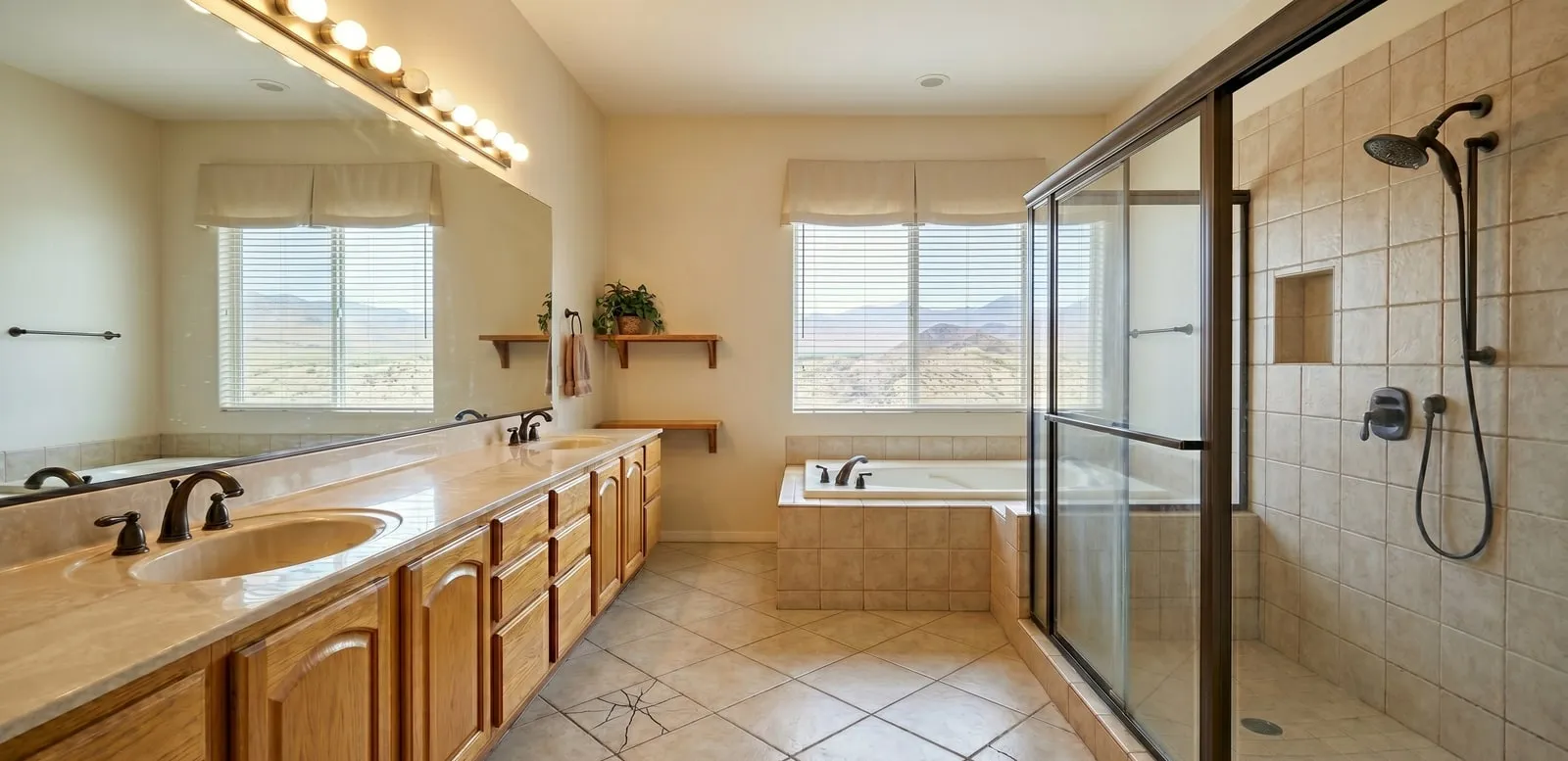 Dated bathroom before the remodel