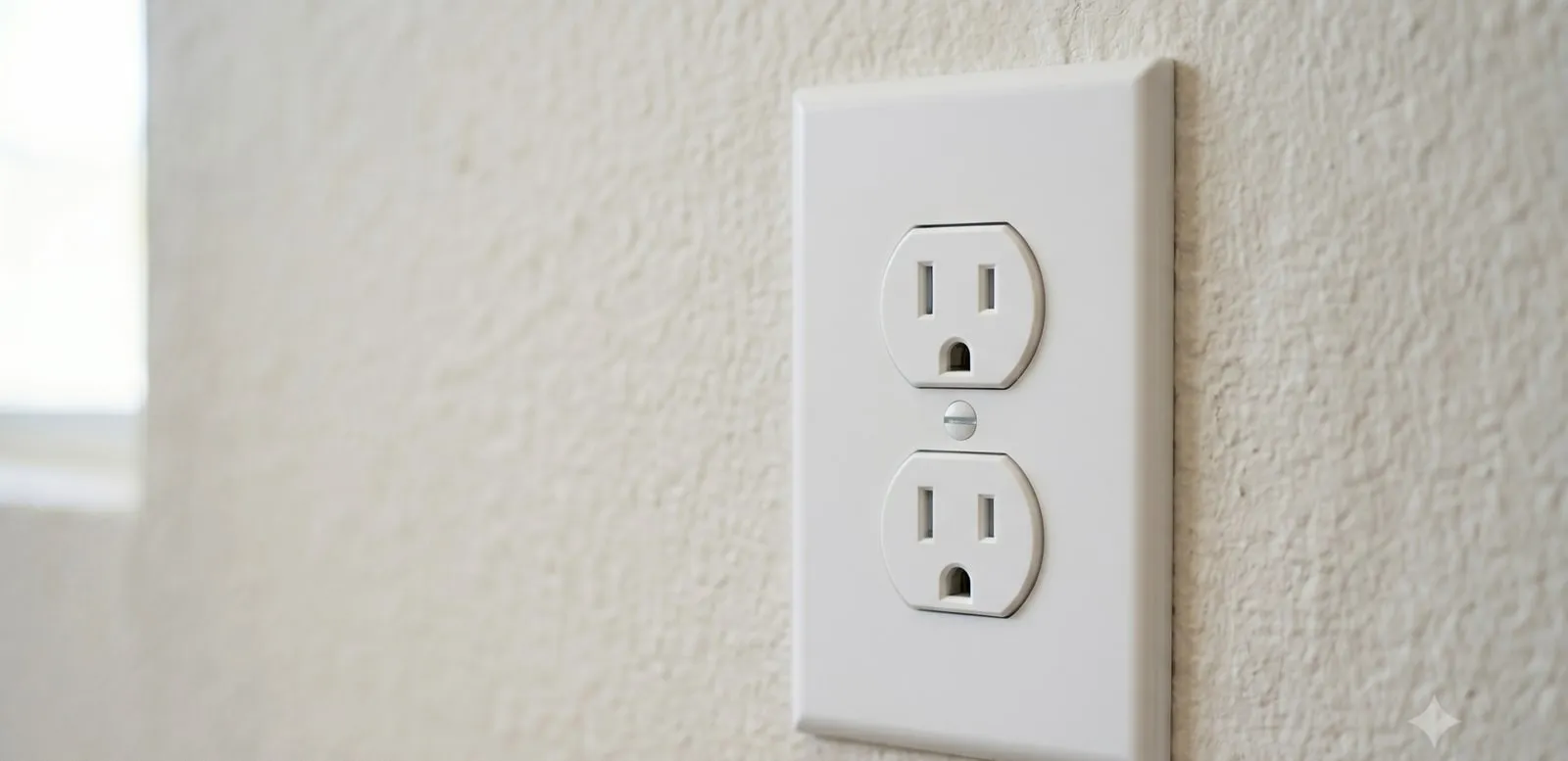 Crisp new electrical outlet and cover plate installed by Maintenance America in Las Vegas