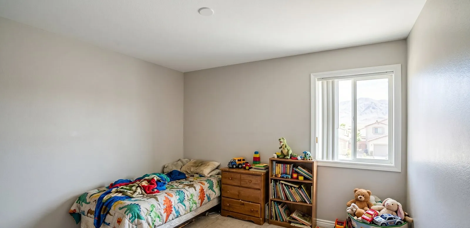 Freshly painted room with crisp white trim by Maintenance America